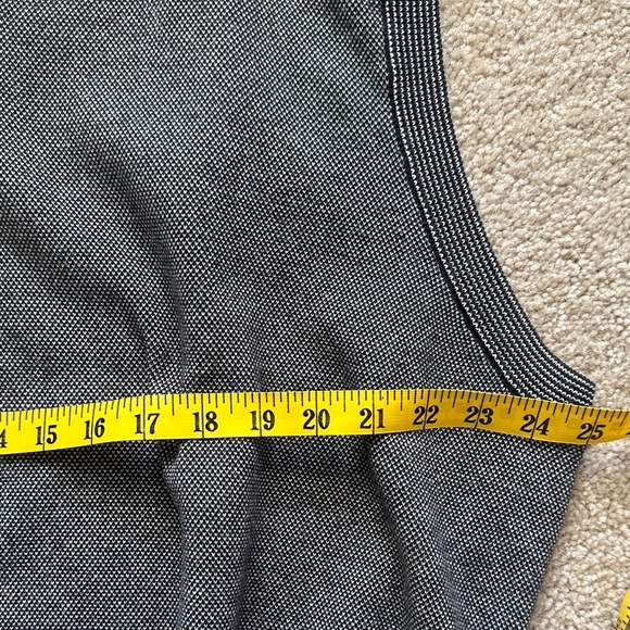 Men's Black White Cable V-Neck Sweater Vest Preppy Academia Vintage 1990s XL - Picture 5 of 6